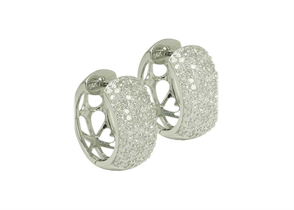 Fashionable Micro Pave Huggie Earring